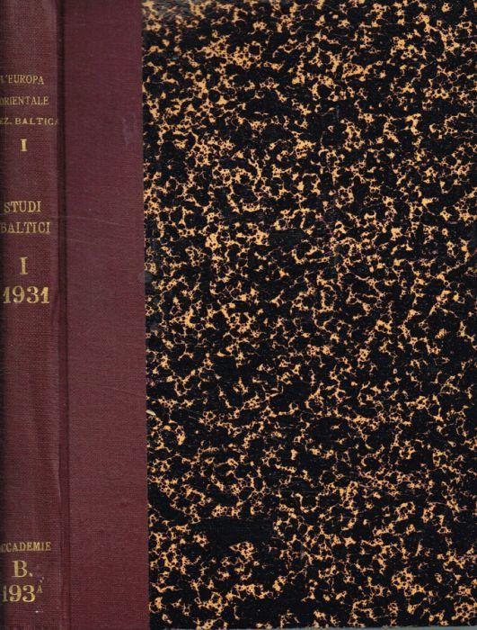 Studi Baltici. Volume primo (1931) - Giacomo Devoto - copertina