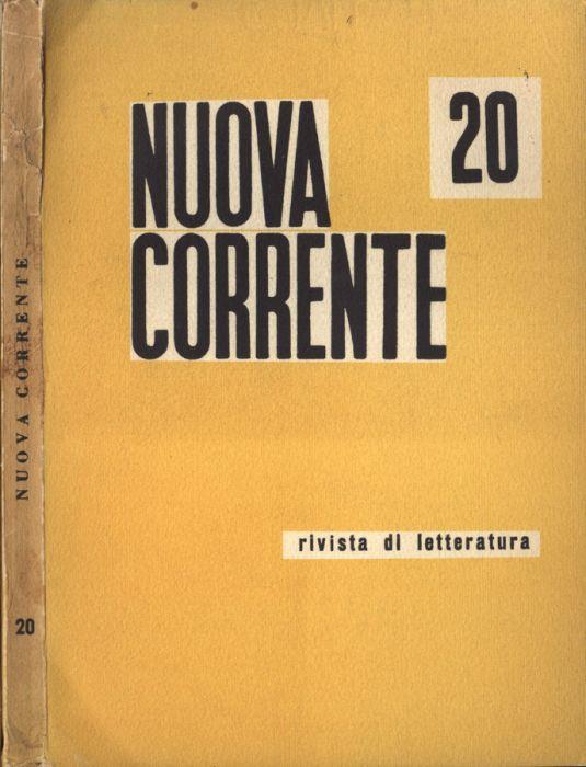 Nuova Corrente n. 20 - copertina