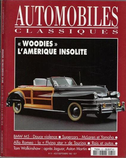 Automobiles classiques N. 51 1992 - Antoine Prunet - copertina