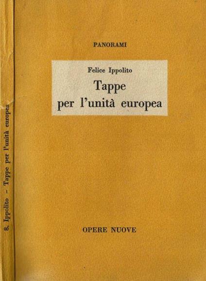 Tappe per l'unità europea - Felice Ippolito - copertina