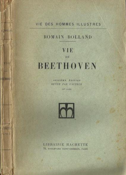 Vie de Beethoven - Romain Rolland - copertina