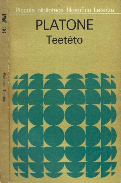 Teetèto - Platone - copertina