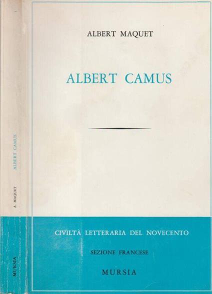 Albert Camus - Albert Maquet - copertina