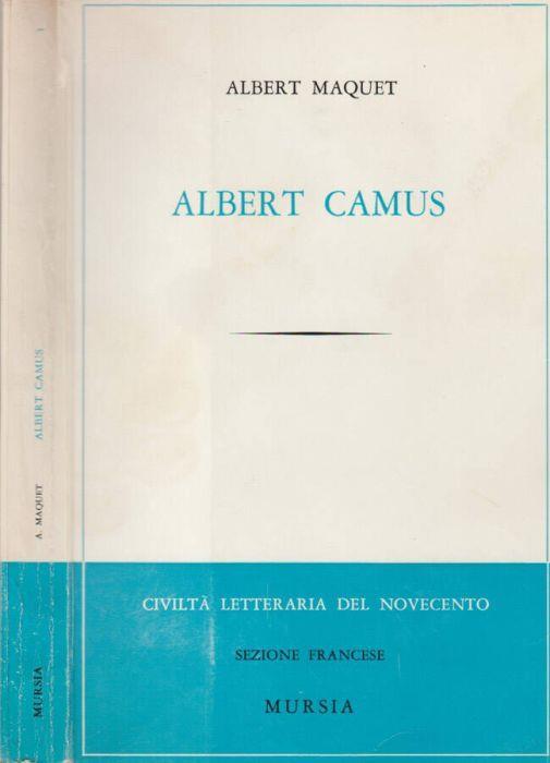 Albert Camus - Albert Maquet - copertina