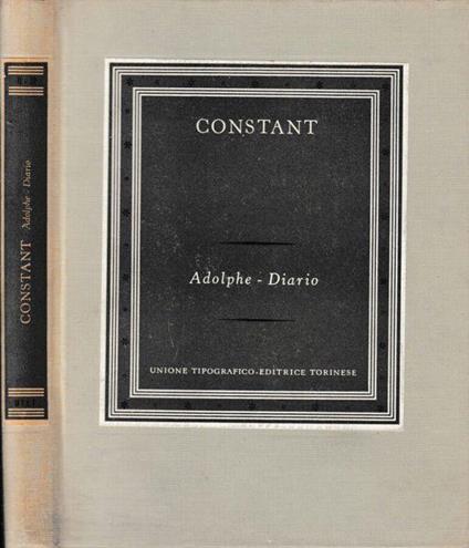 Adolphe, Diario - Benjamin Constant - copertina
