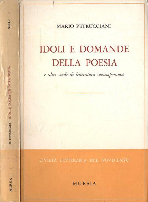 Idoli e domande della poesia - Mario Petrucciani - copertina