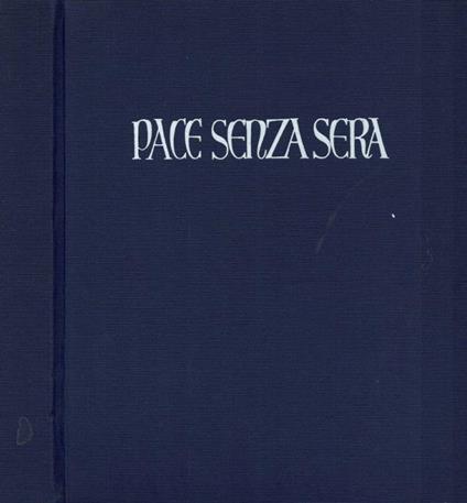Pace senza sera - copertina
