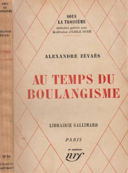 Au temps du boulangisme - copertina