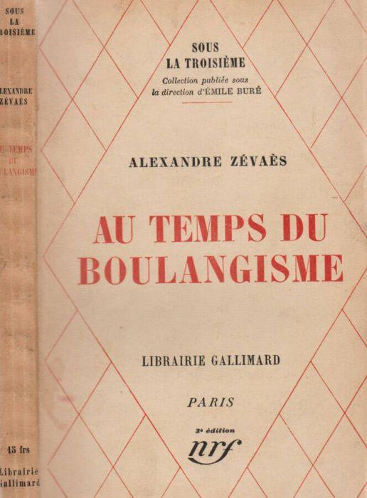 Au temps du boulangisme - copertina