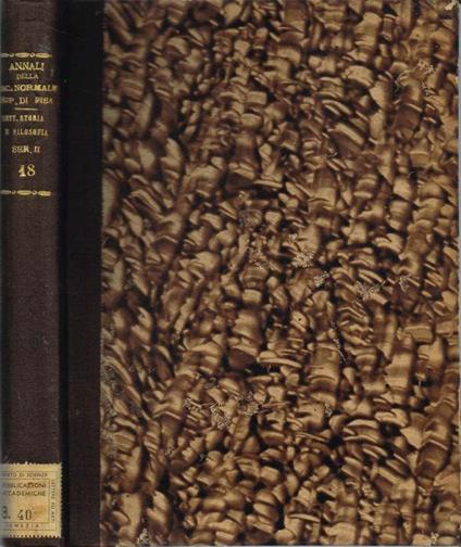Annali della Scuola Normale Superiore di Pisa - copertina