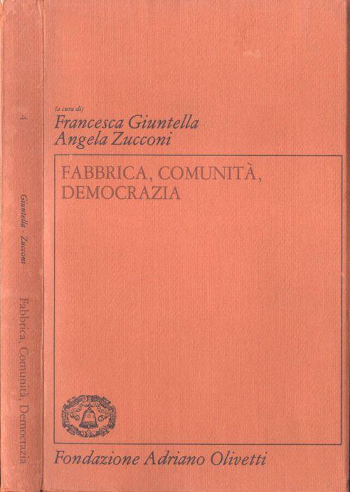 Fabbrica, comunità, democrazia - copertina