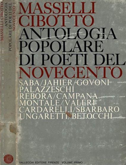 Antologia popolare di poeti del Novecento - Vittorino Maselli - copertina