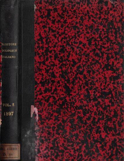 Monitore zoologico italiano anno VIII 1897 - Giulio Chiarugi - copertina