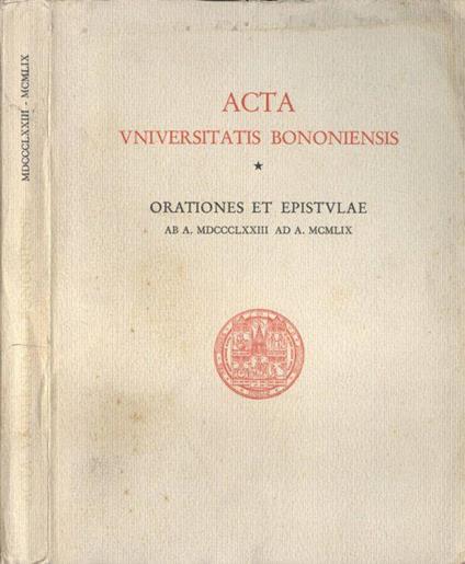 Acta Universitatis Studiorum Bononiensis - copertina
