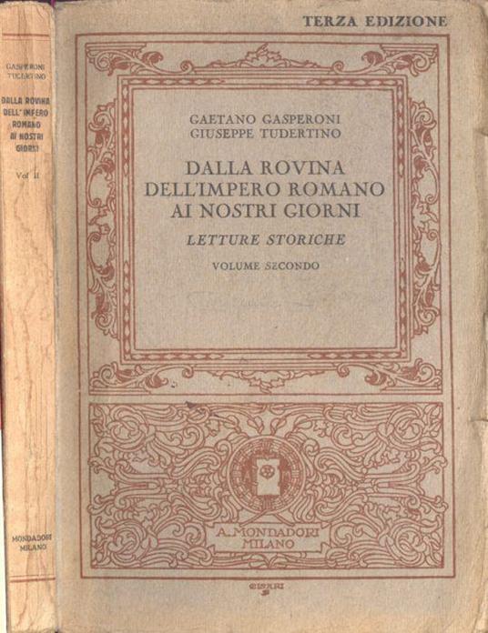 Dalla rovina dell' Impero Romano ai nostri giorni Vol. II - Gaetano Gasperoni - copertina