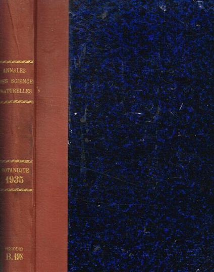 Annales des sciences naturelles dixieme serie. Botanique tome XVII, 1935 - copertina