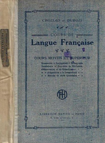 Cours de Langue Francaise - copertina