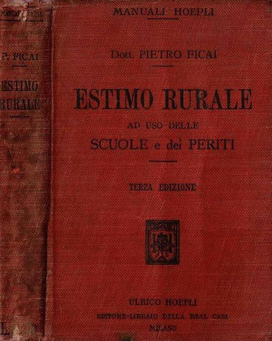 Estimo rurale ad uso delle scuole dei Periti - Pietro Ficai - copertina
