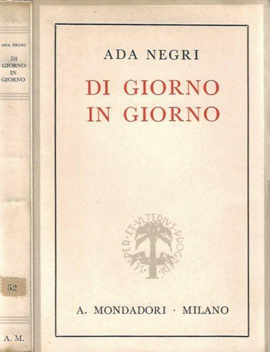 Di giorno in giorno - Ada Negri - copertina