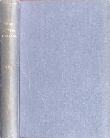 Lettere Italiane vol. I - copertina