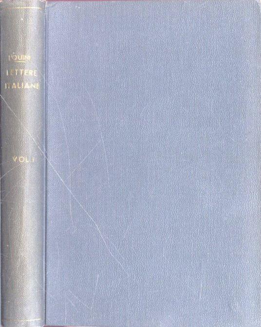 Lettere Italiane vol. I - copertina