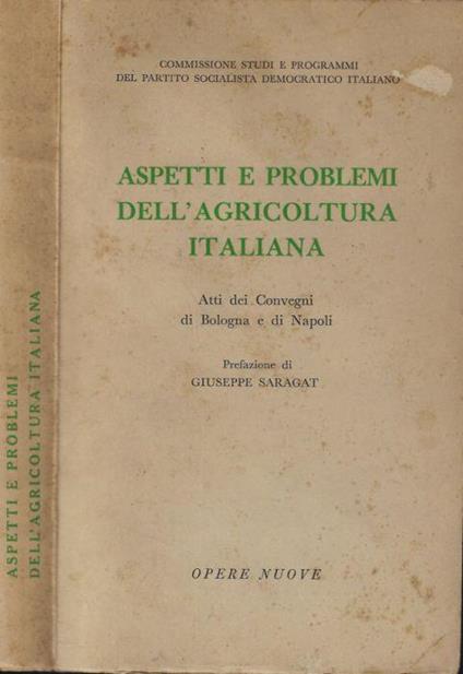 Aspetti e problemi dell'agricoltura italiana - copertina