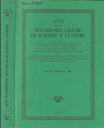 Atti della Accademia Ligure di scienze e lettere serie VI volume VI 2003