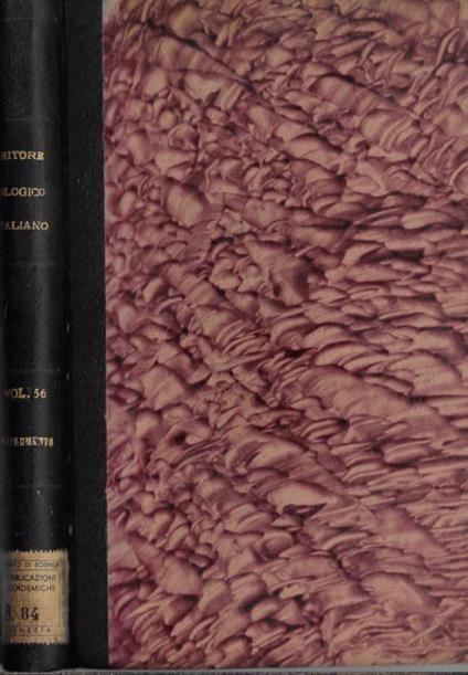 Monitore zoologico italiano anno LVI supplemento 1948 - Nello Beccari - copertina