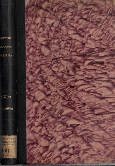 Monitore zoologico italiano anno LVI supplemento 1948 - Nello Beccari - copertina