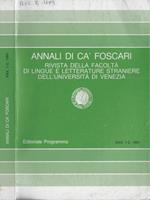 Annali di Cà Foscari anno XXX 1991 N. 1-2