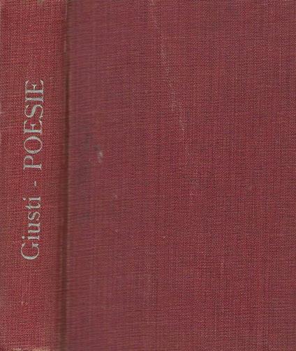 Poesie di Giuseppe Giusti - copertina