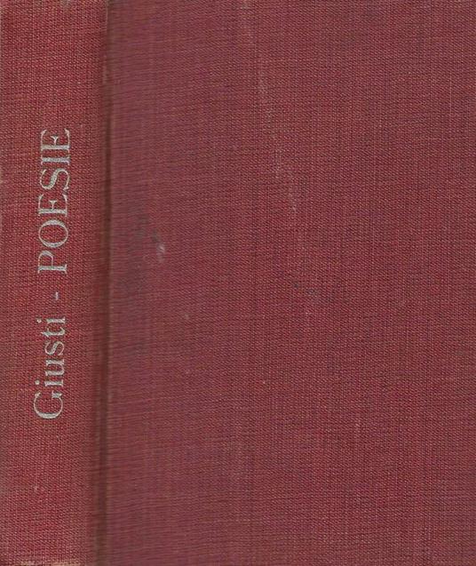 Poesie di Giuseppe Giusti - copertina