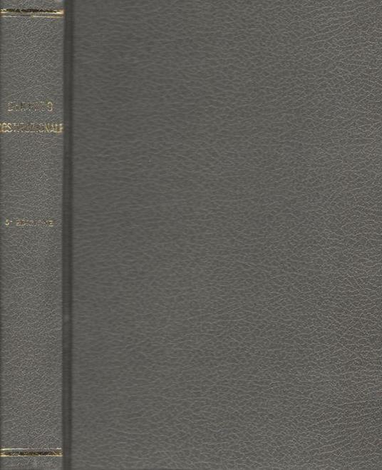 Diritto costituzionale - copertina