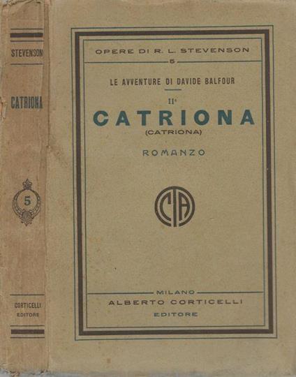Catriona - Robert Louis Stevenson - copertina