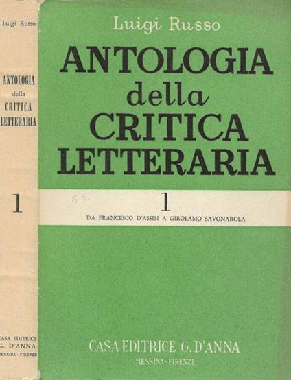 Antologia della critica letteraria Vol.I - Luigi Russo - copertina