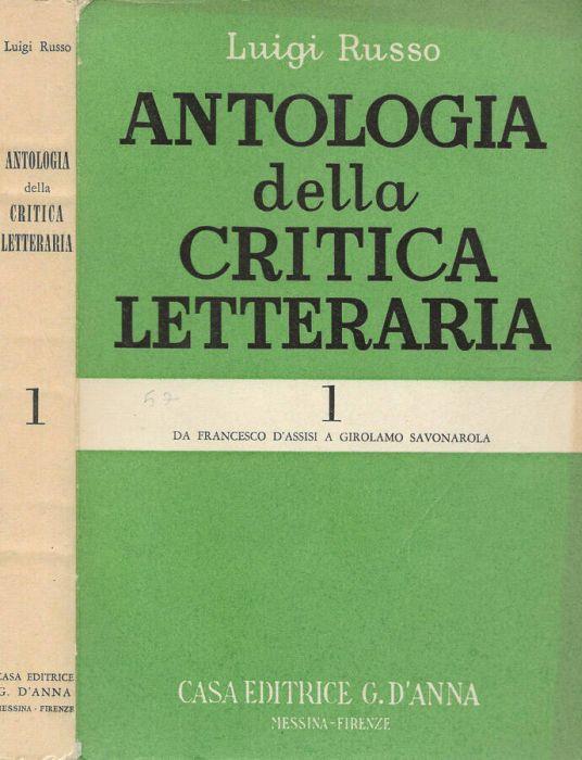 Antologia della critica letteraria Vol.I - Luigi Russo - copertina