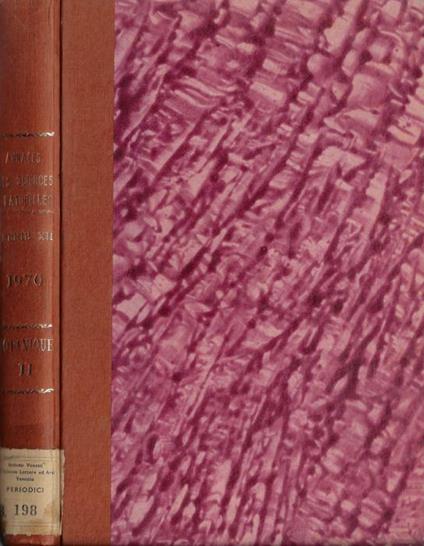 Annales des sciences naturelles botanique et biologie végétale 12° série tome XI 1970 - Roger Heim - copertina