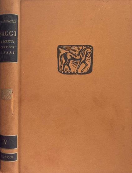 Saggi e scritti critici vari - Francesco De Sanctis - copertina