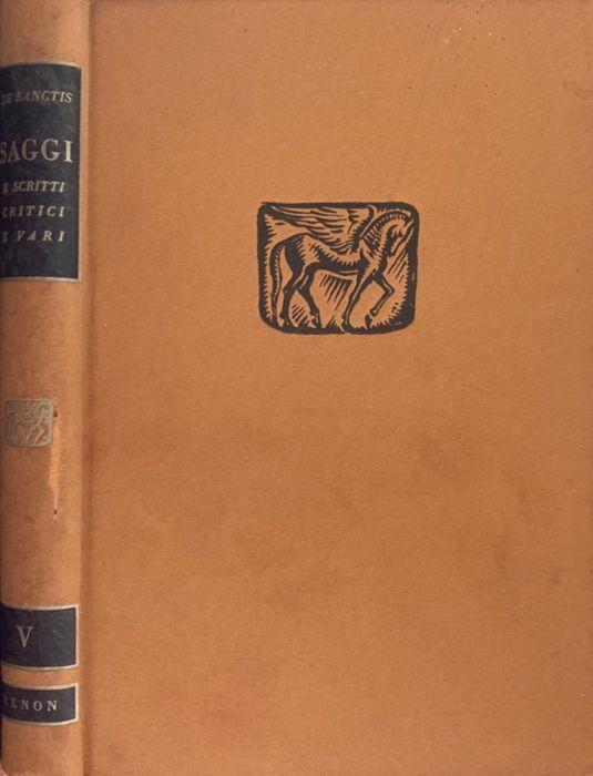 Saggi e scritti critici vari - Francesco De Sanctis - copertina