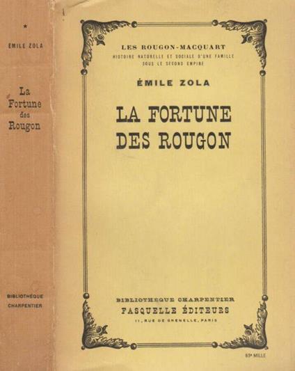 La fortune des Rougon - Émile Zola - copertina