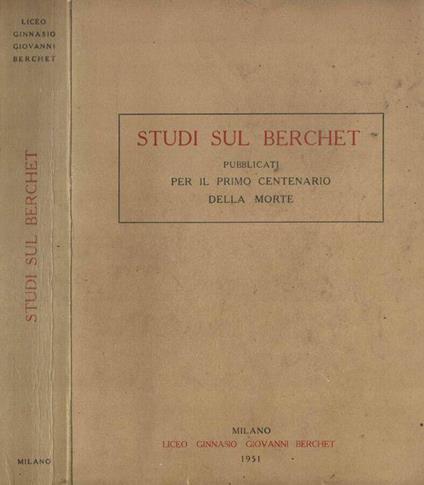Studi su Berchet - copertina