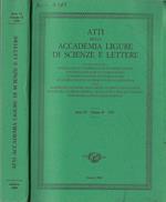 Atti della Accademia Ligure di scienze e lettere serie VI volume II 1999