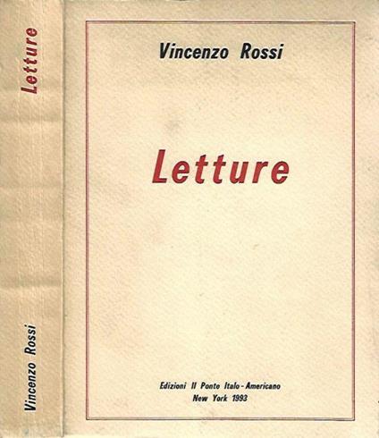 Letture - Vincenzo Rossi - copertina
