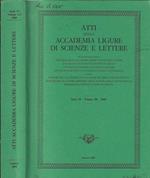 Atti della Accademia Ligure di scienze e lettere serie VI volume III 2000