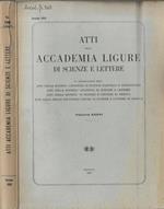Atti della Accademia Ligure di scienze e lettere Volume XXXVI 1979