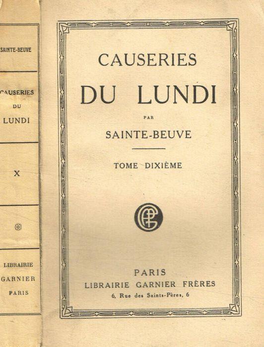 Causeries du lundi. Tome dixieme - copertina