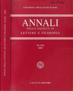 Università degli Studi di Bari annali della Facoltà di Lettere e Filosofia XLVIII 2005