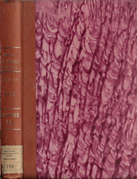 Annales des sciences naturelles botanique et biologie végétale 12° série tome 14 1973 - Roger Heim - copertina