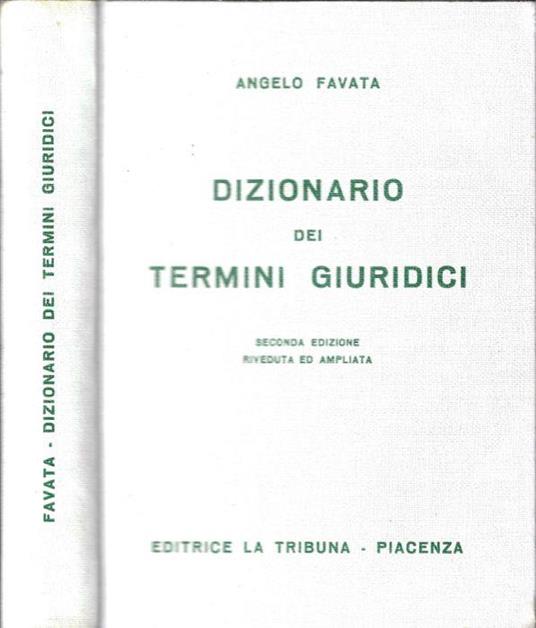 Dizionario dei termini giuridici - Angelo Favata - copertina
