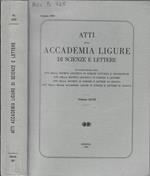 Atti della Accademia Ligure di scienze e lettere Volume XLVII 1990